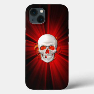 3D Skull in Ggloed Fire Case-Mate iPhone Case