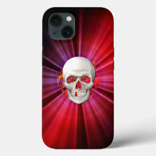 3D Skull in Ggloed Fire Case-Mate iPhone Case