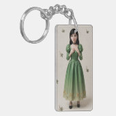 3D Smaragdgroene Prinsessen Karakter Sleutelhanger (Voorkant Links)