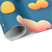 3D Smile Circles Regenboog Patroon Cadeaupapier (Rol Hoek)