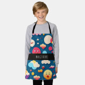 3D Smile Circles Regenboog Patroon Schort (Gedragen)