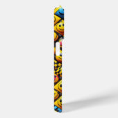 3D Smiley Face Mozaïek Hoestelcase - Geel & Zwart Case-Mate iPhone Case (Achterkant / Rechts)
