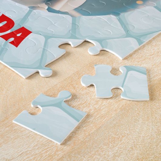 3D Sneeuwman Kerst Gepersonaliseerde Kinderen Legpuzzel (Zijkant)