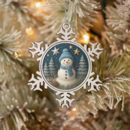 3D-sneeuwman Kerstcadeau Ornament