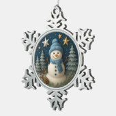 3D-sneeuwman Kerstcadeau Ornament (Rechts)