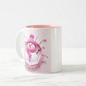 3D sneeuwman mok wrap, 3D ontwerp wrap mok (Voorkant links)