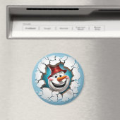 3D Sneeuwman - Speelse wortel-Nosed Magneet (Insitu (Vaatwasser))
