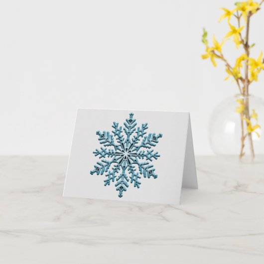 3D Sneeuwvlok Kaart (Gele Bloem)