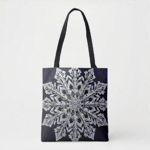 3D-sneeuwvlok Tote Bag