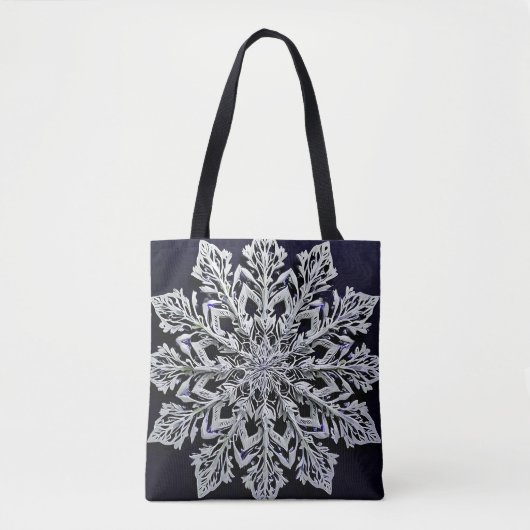 3D sneeuwvlok Tote Bag (Voorkant)