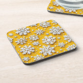 3D-sneeuwvlokken Bier Onderzetter (Linkerzijde)