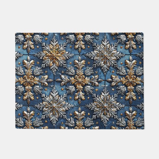 3D-sneeuwvlokken Deurmat (Voorkant)