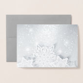 3D-sneeuwvlokken Folie Kaarten (Voorkant met envelop)