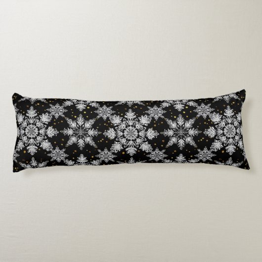 3D sneeuwvlokken Lichaamskussen (Achterkant)