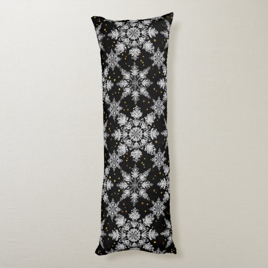 3D sneeuwvlokken Lichaamskussen (Achterkant (Verticaal))