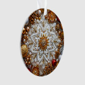 3D-sneeuwvlokversiering Ornament (voorkant)