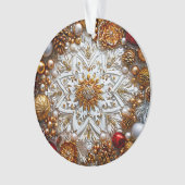 3D-sneeuwvlokversiering Ornament (voorkant)