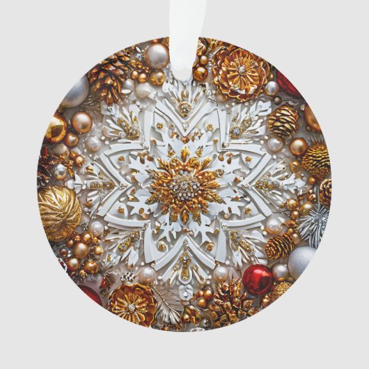 3D-sneeuwvlokversiering Ornament (voorkant)
