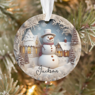 3D Snowman kerstversiering Ornament