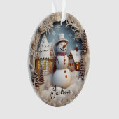 3D Snowman kerstversiering Ornament (voorkant)