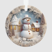 3D Snowman kerstversiering Ornament (achterkant)