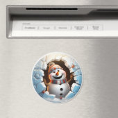 3D Snowman Magneet (Insitu (Vaatwasser))