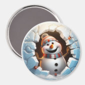 3D Snowman Magneet (Voorkant / Achterkant)
