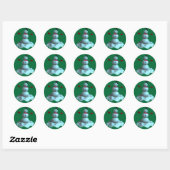 3D Snowman Ronde Sticker (Vel)