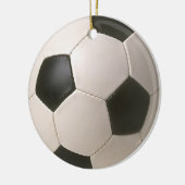 3D Soccerball Black White Football Keramisch Ornament (Links)