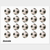 3D Soccerball Black White Football Ronde Sticker (Vel)