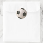 3D Soccerball Black White Football Ronde Sticker (Tas)