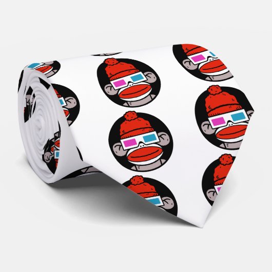 3D Socket Monkey Stropdas (Opgerold)