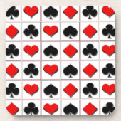 3D-speelkaartpatroon Bier Onderzetter (Voorkant)