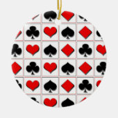 3D-speelkaartpatroon Keramisch Ornament (Voorkant)