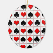 3D-speelkaartpatroon Keramisch Ornament (Links)