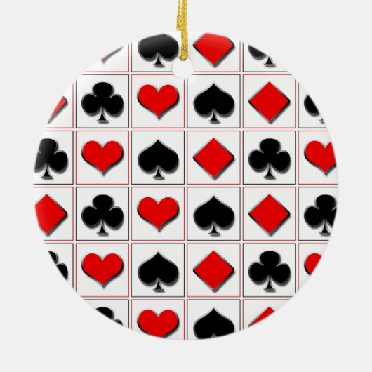 3D-speelkaartpatroon Keramisch Ornament (Achterkant)