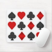 3D-spelkaartgroepen - Witte Muismat (Met muis)