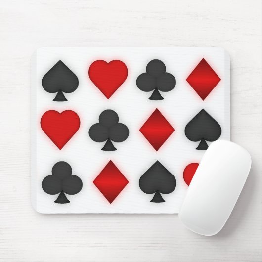 3D-spelkaartgroepen - Witte Muismat (Met muis)