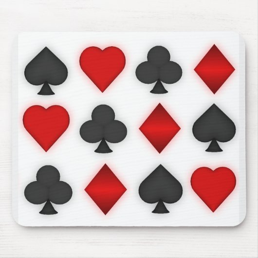 3D-spelkaartgroepen - Witte Muismat (Voorkant)