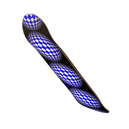 3D Sphere Crazy Black en Blue Skateboard