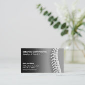 3D Spine Black Grey Chiropractic Appointards Afsprakenkaartje (Staand voorkant)