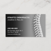 3D Spine Black Grey Chiropractic Appointards Afsprakenkaartje (Voorkant)
