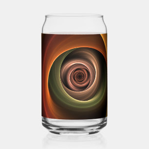3D-spiraal abstracte warme kleuren moderne fractal Blikvorm Glas