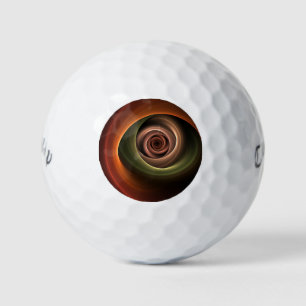 3D-spiraal abstracte warme kleuren moderne fractal Golfballen