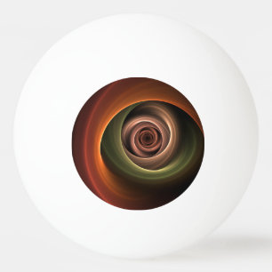 3D-spiraal Abstracte warme kleuren moderne fractal Pingpongbal