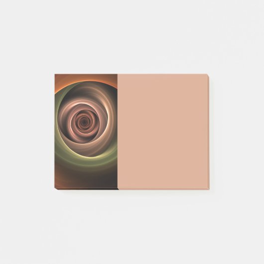 3D-spiraal abstracte warme kleuren moderne fractal Post-it® Notes (Voorkant)