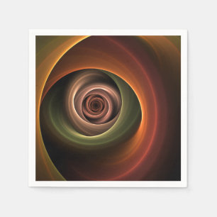 3D-spiraal abstracte warme kleuren moderne fractal Servet