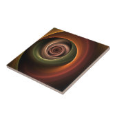 3D-spiraal abstracte warme kleuren moderne fractal Tegeltje (Zijkant)