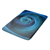 3D Spiraal Blauwe Kleuren Moderne Abstracte Fracta Badmat (Gekanteld)