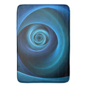 3D Spiraal Blauwe Kleuren Moderne Abstracte Fracta Badmat (Voorkant Verticaal)